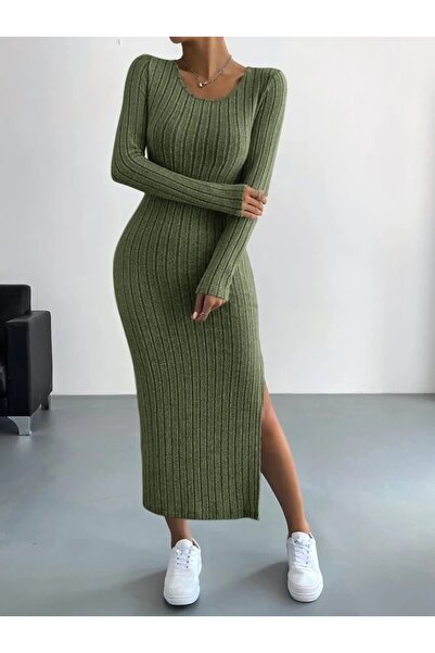 Iuliashop Rochie midi Finja Khaki - M