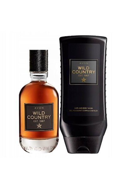 AVON Wıld country 75 ml EDT erkek parfüm ve vücut şampuanı seti