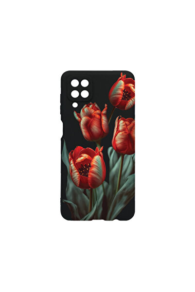 bestcase ®   Θήκη TPU Ultra Slim για Samsung Galaxy A12, Φλοράλ - Κόκκινη Του...