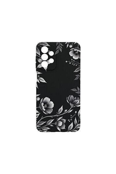 bestcase ®   Husă TPU Ultra Subțire pentru Samsung Galaxy A13 4G, Negru Flora...