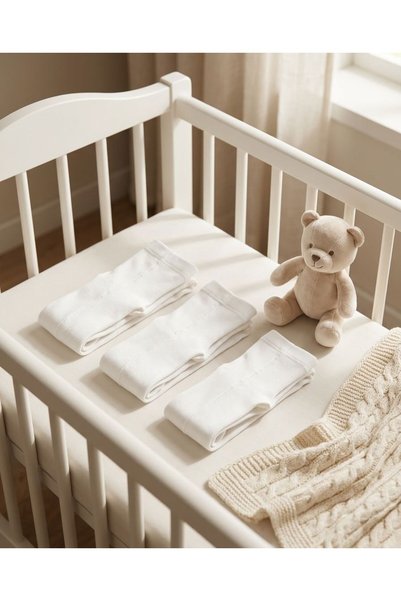 Miniday Baby 3-Piece Baby Girl & Child Cotton Solid Color Pantyhose Newborn Hospital Release