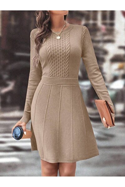 Iuliashop Rochie tricotată scurtă Kalina Bej - S