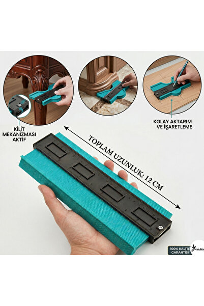 Eşya Dünyası Kontur Ölçüm Cihazı – Profil Kopyalama Mastarı - Ahşap, Fayans, ...