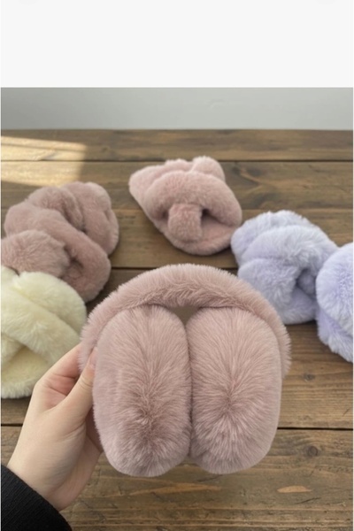 Kokoş Kışlık kulaklık pelş pembe