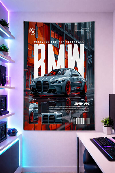 Reyhani Sports Car-7 Wall Covering Brilliant Quality Fabric Room Decor Tapest...