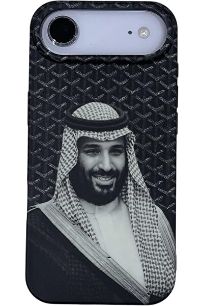 golden pineapple حافظة ايفون 17 اير فاخرة بتصميم صورة ولي العهد الامير محمد ب...