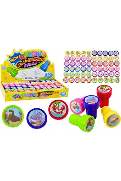 LeanToys Ștampile Decorative 12 Modele de Animale Acvatice 6 Culori