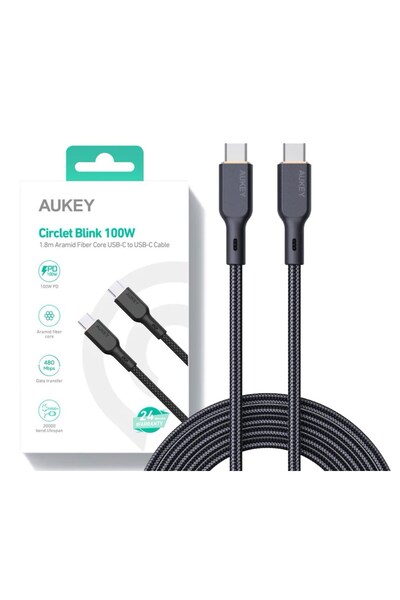 Other Cablu USB-C Aukey - USB-C, PD 100W, 1.8 m