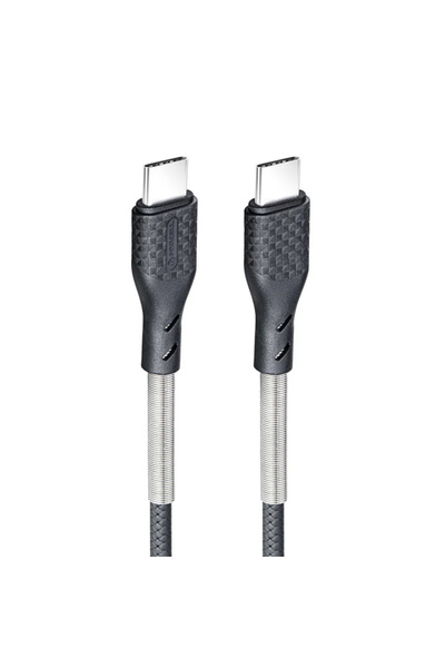 Forcell Cablu USB-C la USB-C 3.0 QC Power Delivery PD 60W CB-02C negru 1 metru