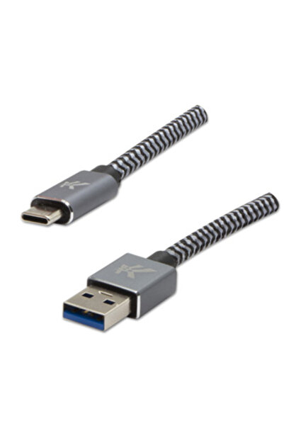 LOGO Cablu USB USB-A - USB-C 2 m Gri