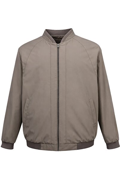 tambattal Βαμβακερό εποχιακό παλτό μεγάλου μεγέθους με γιακά Bomber - Άνετη ε...