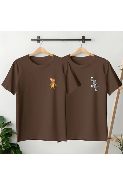 Zonsra تي شيرت للجنسين من Sevgili Couple Tom-Jeryy