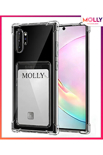 Molly SAMSUNG GALAXY NOTE 10 PLUS İçin Şeffaf Kart Cepli Silikon Kılıf