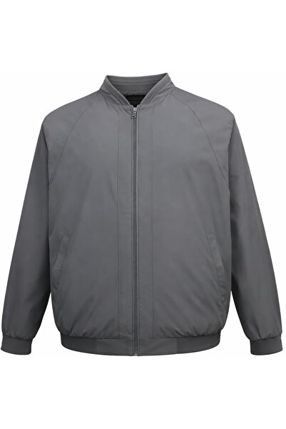 tambattal Βαμβακερό εποχιακό παλτό μεγάλου μεγέθους με γιακά Bomber - Άνετη ε...