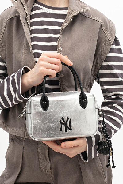 MLB NEW YORK YANKEES KADIN EL ÇANTASI GÜMÜŞ MLB038