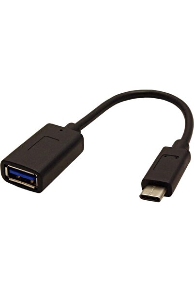 NO NAME Cablu USB (3.1), USB A F - USB-C M, 0,15 m, rotund, negru, pungă de p...