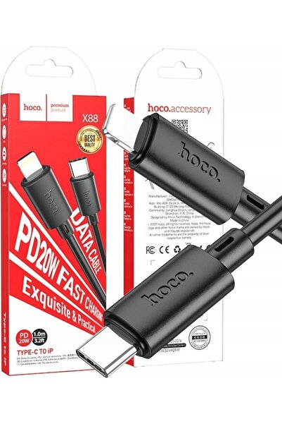 hoco. Cablu USB Hoco HOCO Cablu Type C la Lightning PD 20W X90 1 m negru