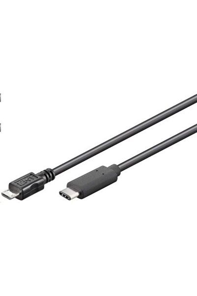PremiumCord Cablu USB USB-C - MicroUSB 0.6 m Negru (ku31cb06bk)