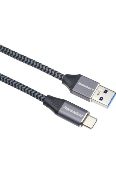PremiumCord Cablu USB-C la USB 3.0 A (USB 3.1 generația 1.3A, 5 Gbit/s) împle...