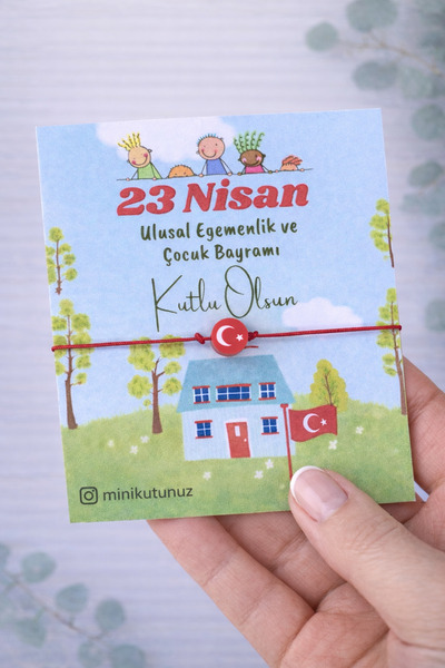 Tasarım 15 Adet Türk Bayraklı 23 Nisan Bileklik
