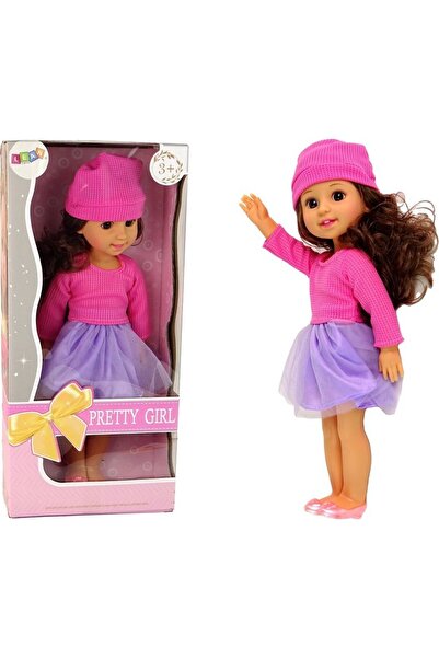 LeanToys Păpușă bebeluș fetiță cu păr șaten