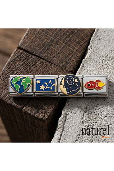 Naturel Tılsım فولاذ إيطالي مقاوم للصدأ 9 ملم 4 قطع