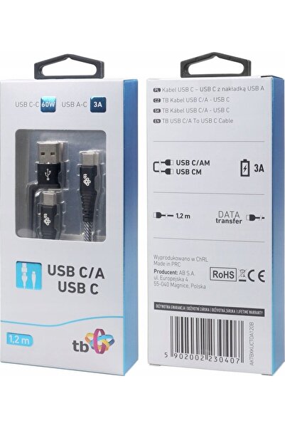 Other Cablu 2 în 1: USB C - USB C cu USB A suplimentar, 1,2 m