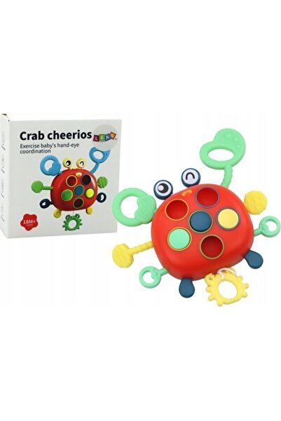 LeanToys Jucărie educațională interactivă senzorială Crab pentru copii
