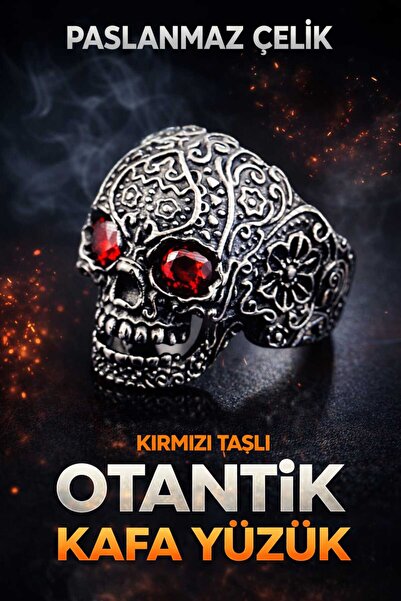 FG KONNİCHİWA Gotik Vintage Vintage KURU KAFA AYARLANA BİLİR BEDENSİZ YüzüK E...