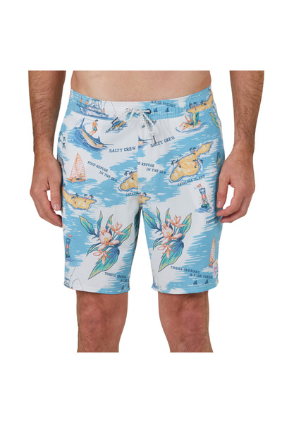 Salty Crew SALTY ISLAND ΕΛΑΣΤΙΚΟ ΜΠΟΡΝΤΣΟΡΤ ΕΚΡΟΥ Μ