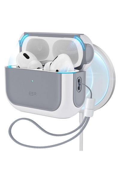 ESR Husă pentru Apple AirPods Pro 1 / 2, Orbit Hybrid HaloLock ESR, Albă