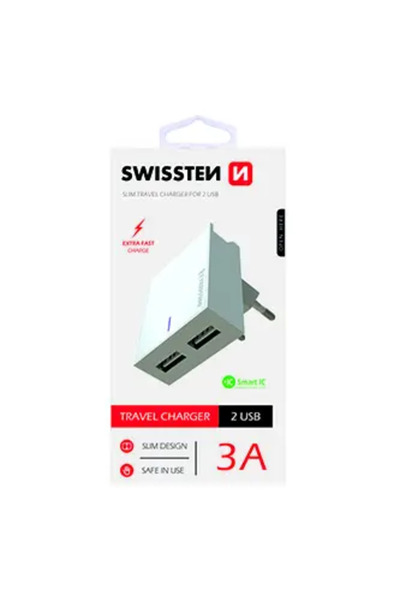 SWISSTEN 2x încărcător USB-A 3A (22032000)