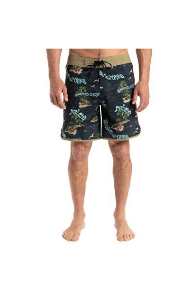 Quiksilver SURFSILK SCALLOP BOARDSHORTS 18 " MERC CHK TRUE BLACK 34