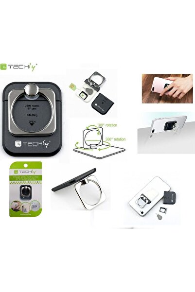 Techly Suport pentru smartphone RING HOLDER negru I-SMART-RINGB