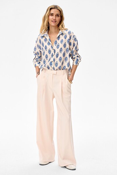 Blue Shadow Pantaloni de damă Frida bej deschis 40