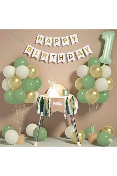 ÇITIPITISTORE Σετ πάρτι γενεθλίων με μπαλόνια σε σχήμα πράσινου μαντηλιού