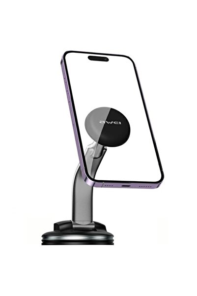 AWEI Suport auto magnetic X45 pentru parbriz/cuvașul de pilotaj negru/negru