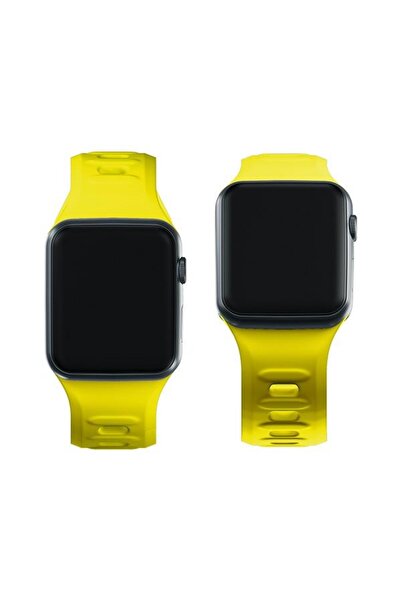 3MK Curea de ceas din silicon Apple Watch 4/5/6/7/SE/8/9 40/41mm galbenă