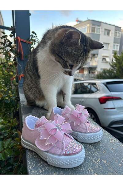 Scarpe Magiche Pembe Simli Fiyonk Sneaker