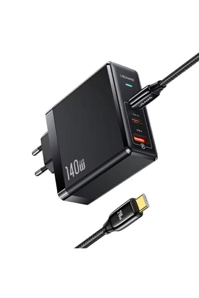 Usams Încărcător de perete US-CC168 USB-A, 2xUSB-C T52 Încărcare rapidă PD 14...