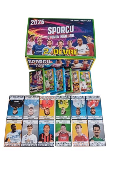Toys Sporcu Kart Oyunun Kralları 2.Devre 2026 Yeni Seri Kartlar 6 Mini Kutu H...