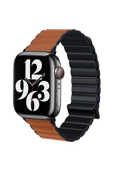 Beline Curea Apple Watch Magnetic Pro 42/44/45/49mm negru/bronz cutie
