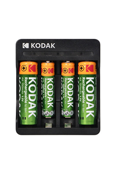 Kodak Încărcător de baterii USB + 2x Baterii AA 750mAh + 2x Baterii AAA 300mAh