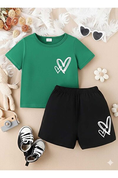 Nice Clothes Summer Children's T-Shirt Shorts Unisex (Heart Printed Inside)