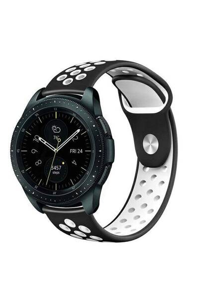 Beline Curea de ceas 22mm Sport din silicon negru/alb cutie