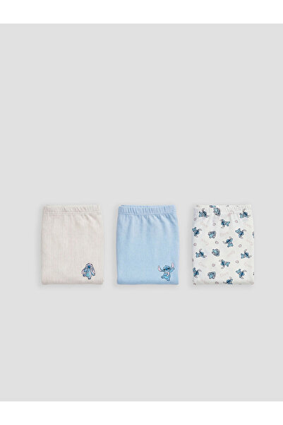 LC Waikiki Peak New Season Stitch Printed Girls' Boxer Shorts 3-Piece Set
