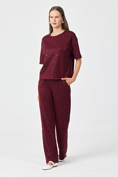 Rabi Shine Women's Silvery Mo Modal Umaş Double Set