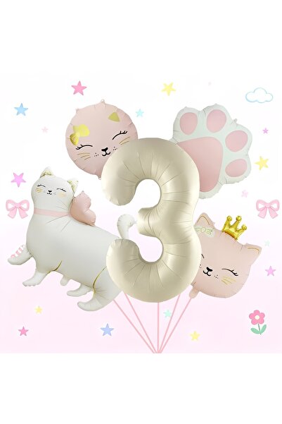 ÇITIPITISTORE Μπαλόνια για γιορτή γενεθλίων με θέμα τη γάτα