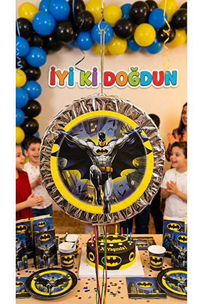 Fillikutum Batman Temalı Pinyata ve Sopası – Katlanabilir Doğum Günü Parti Oy...