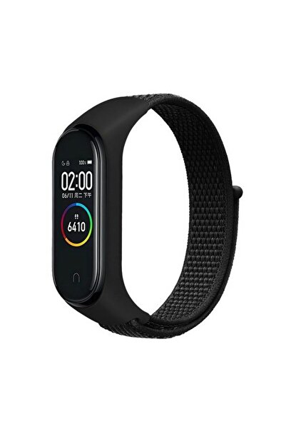 Beline Curea Mi Band 7/6/5/4/3 NylonLoop negru/negru